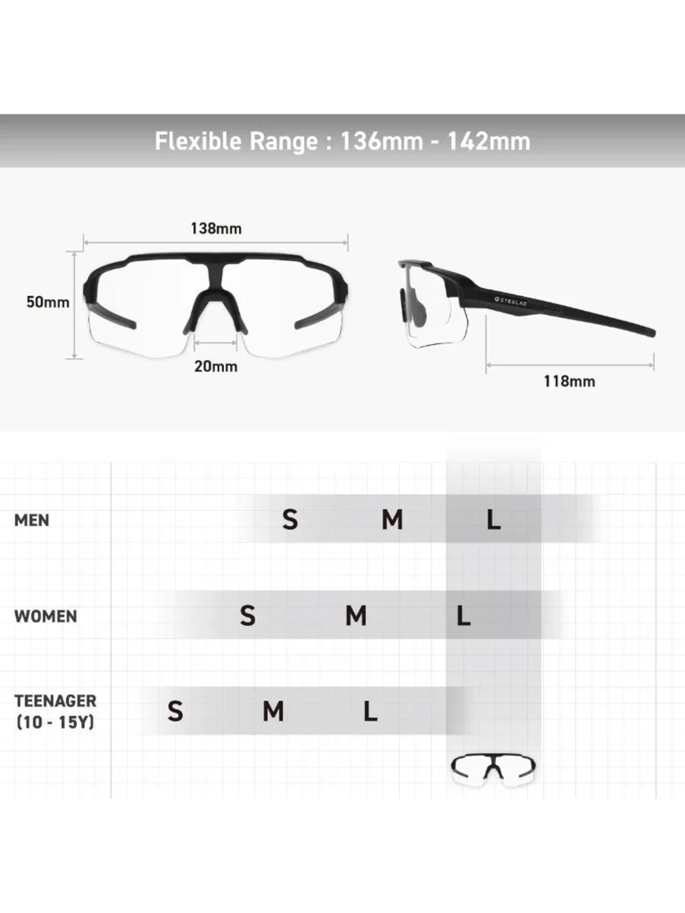 Photochromic Sports Sunglasses UV400 | Lightweight Cycling, Running, Baseball